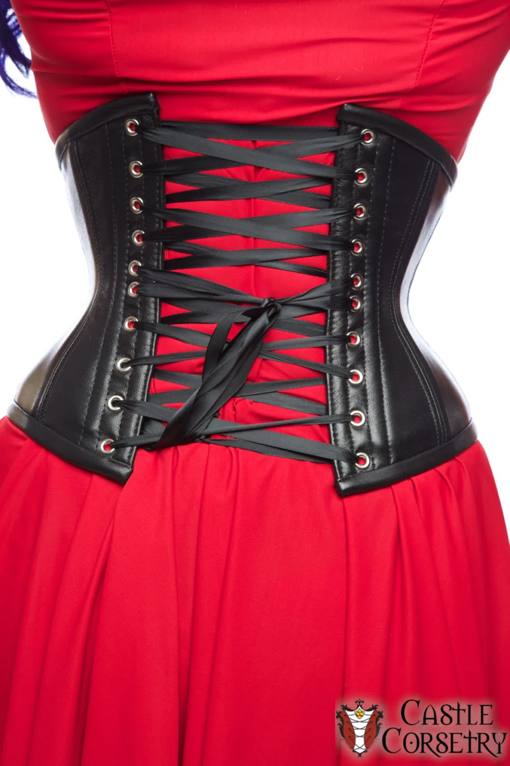 Black Leather Waist Cincher