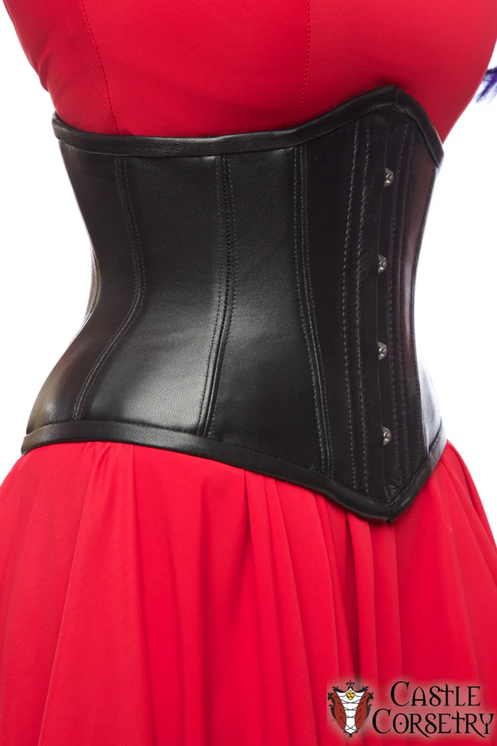 Black Leather Waist Cincher