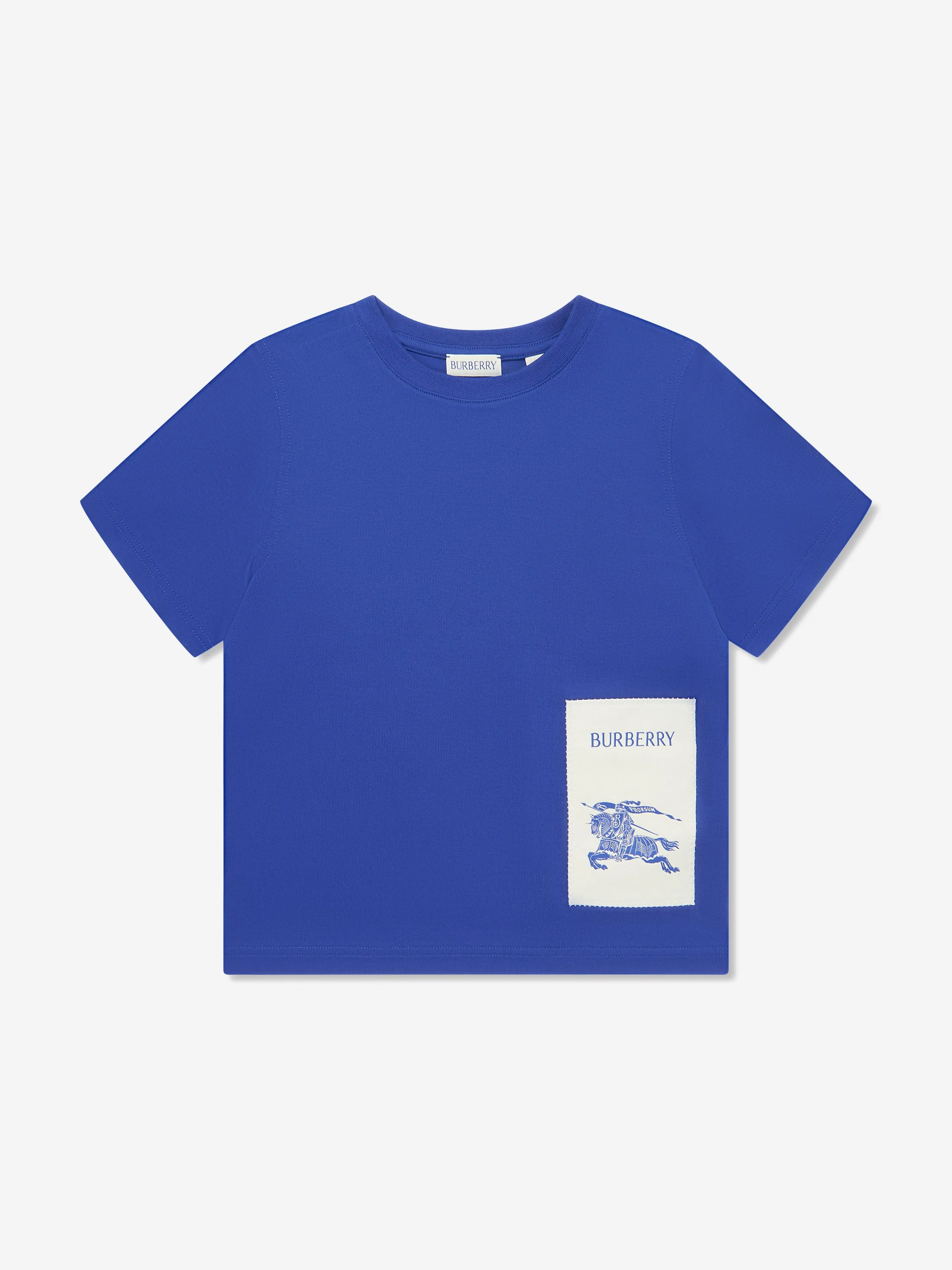 Burberry Boys EKD Label Cedar T-Shirt in Blue