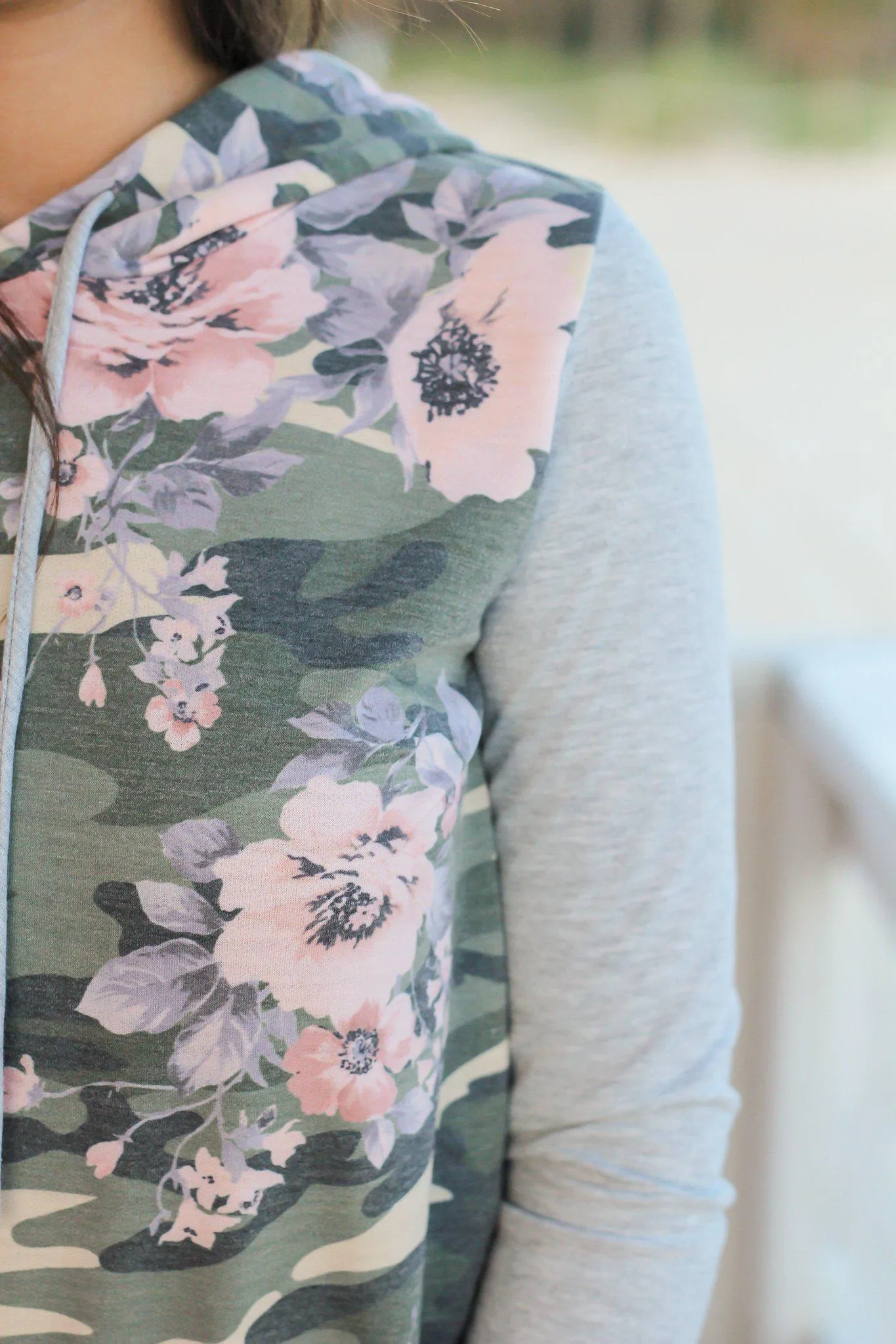 Camo and Floral Hoodie