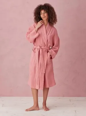 Canyon Pink Layla 100% Women's Linen Robe