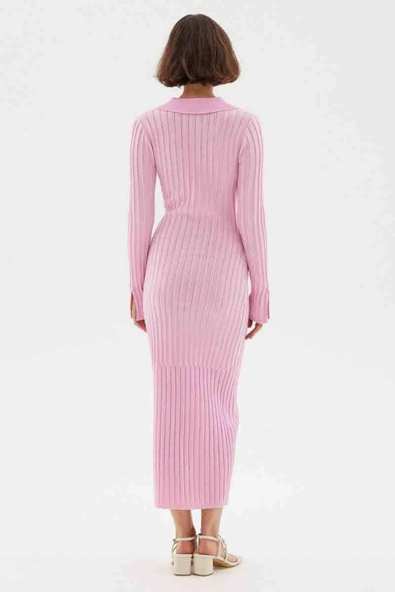 Facet Knit Maxi Dress