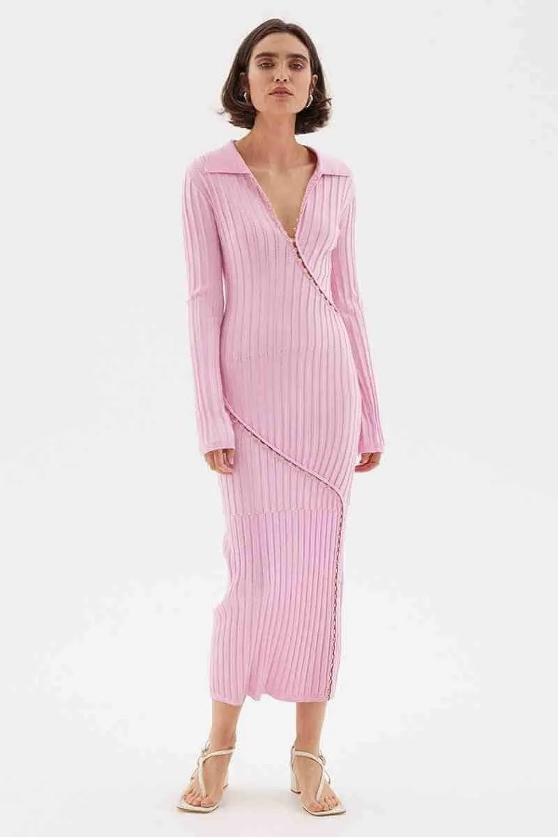 Facet Knit Maxi Dress