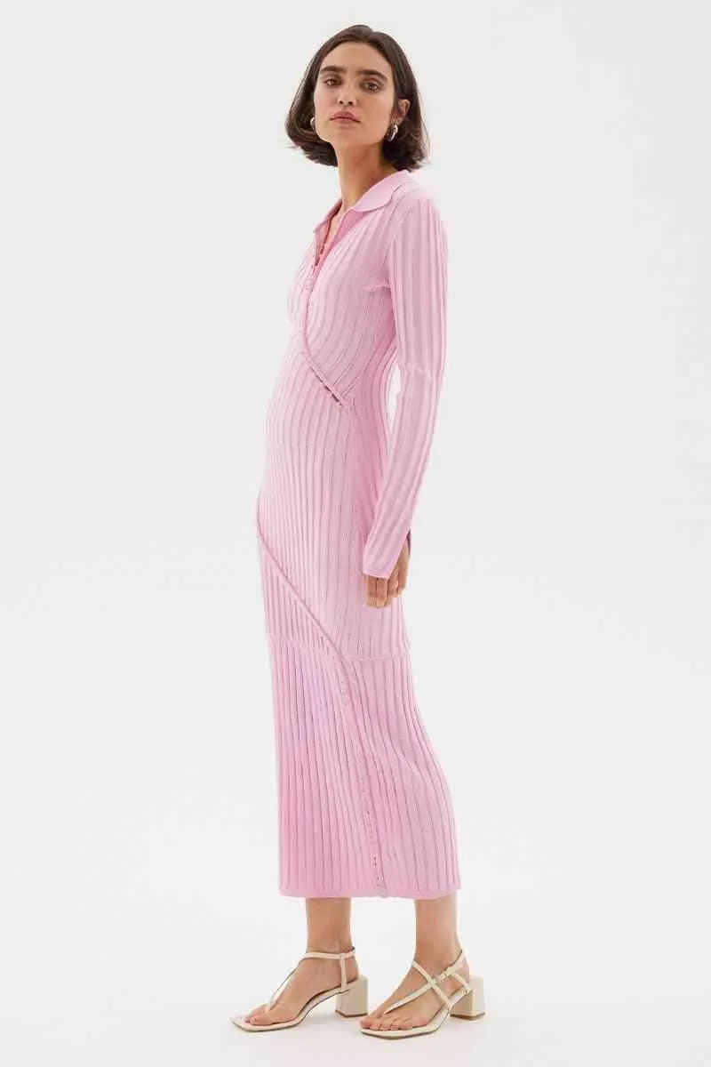 Facet Knit Maxi Dress