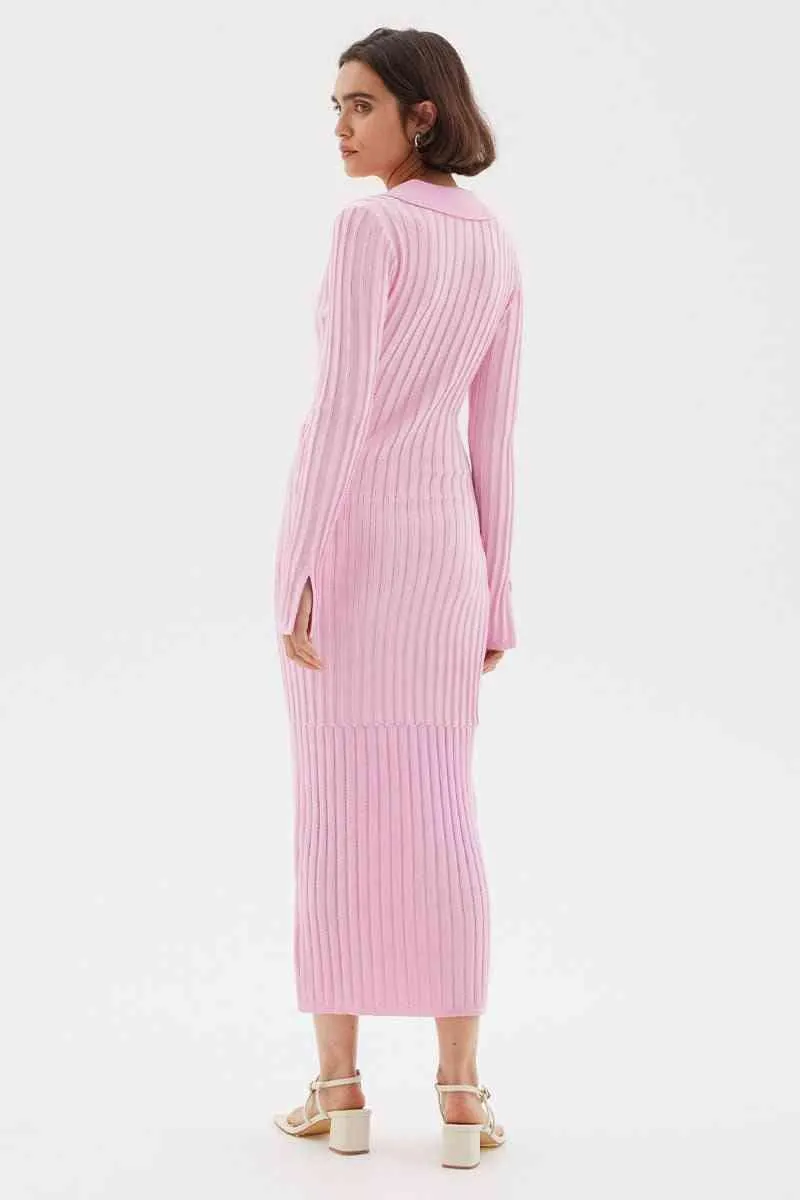 Facet Knit Maxi Dress