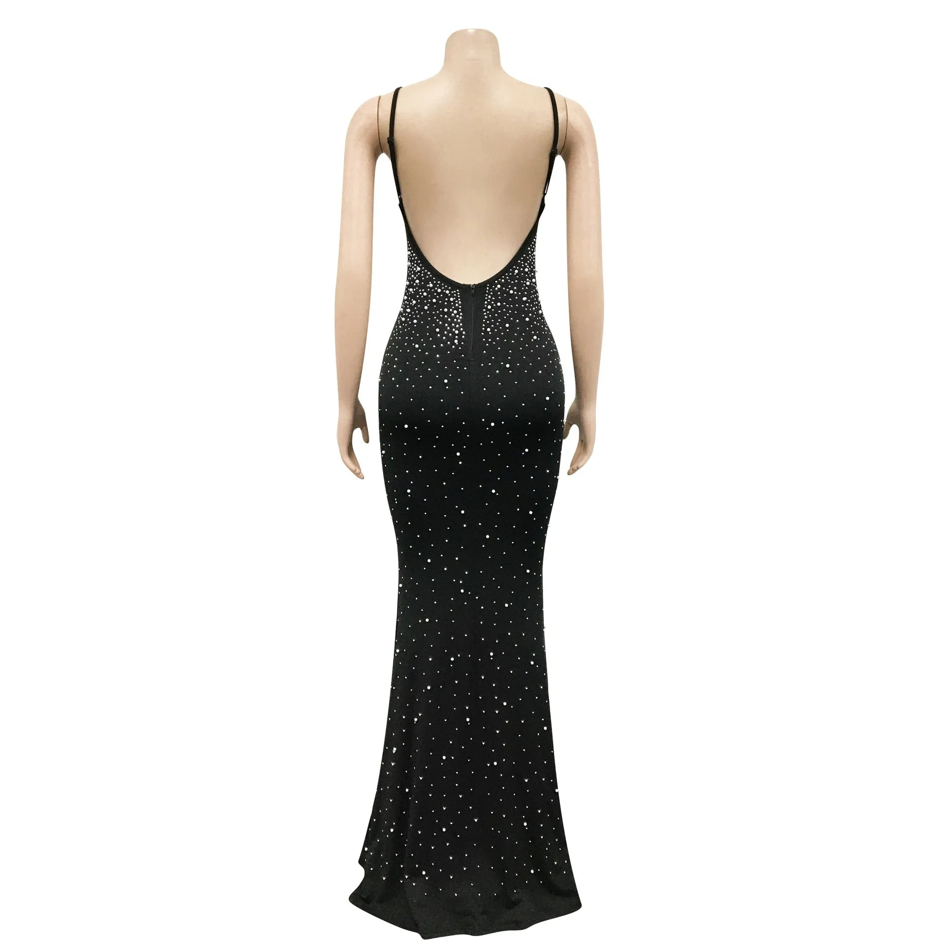 Funki Buys | Dresses | Women's Beaded Pearl Bodycon Dress