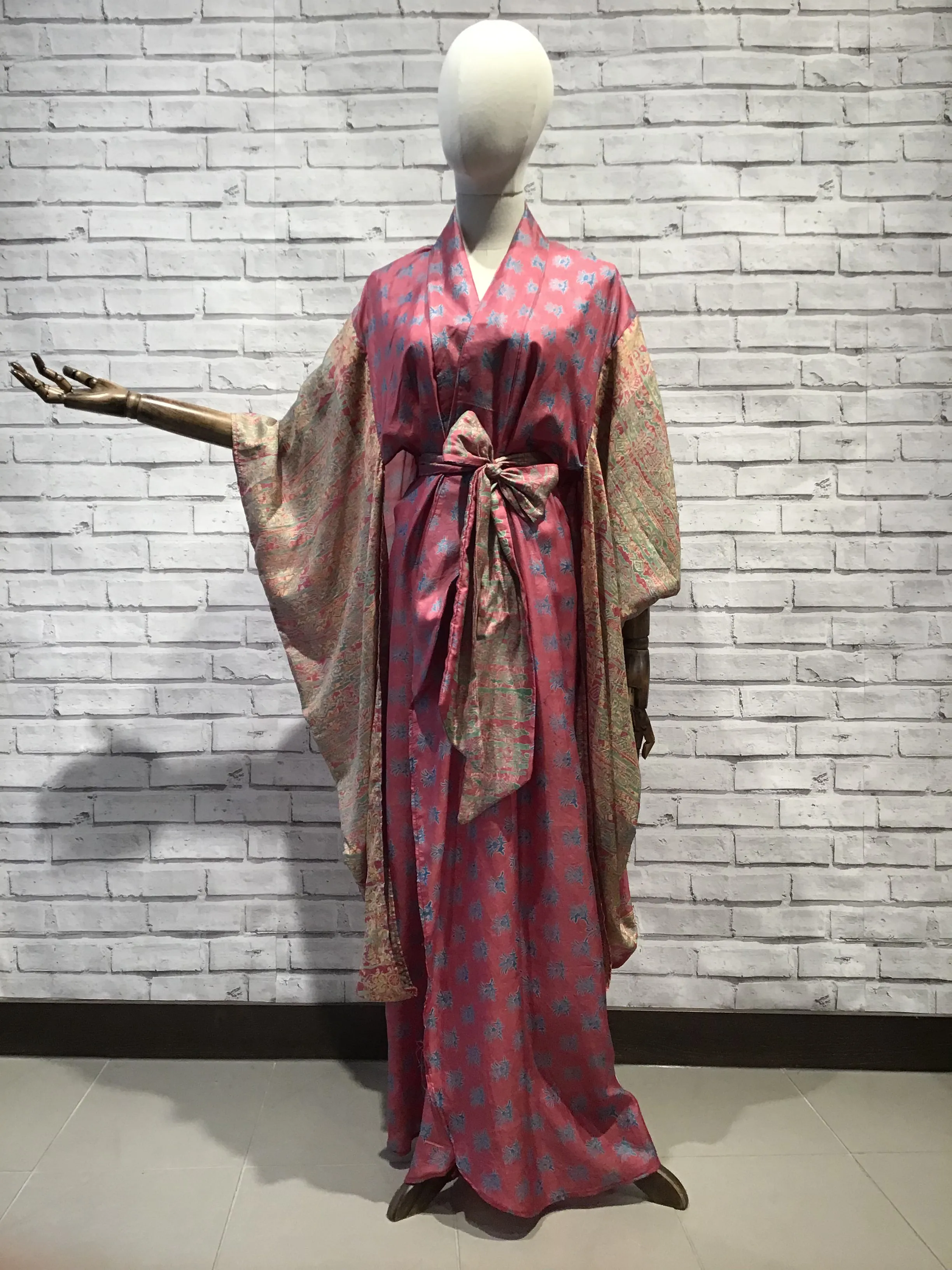 Lazy summer in south of France silk kimono