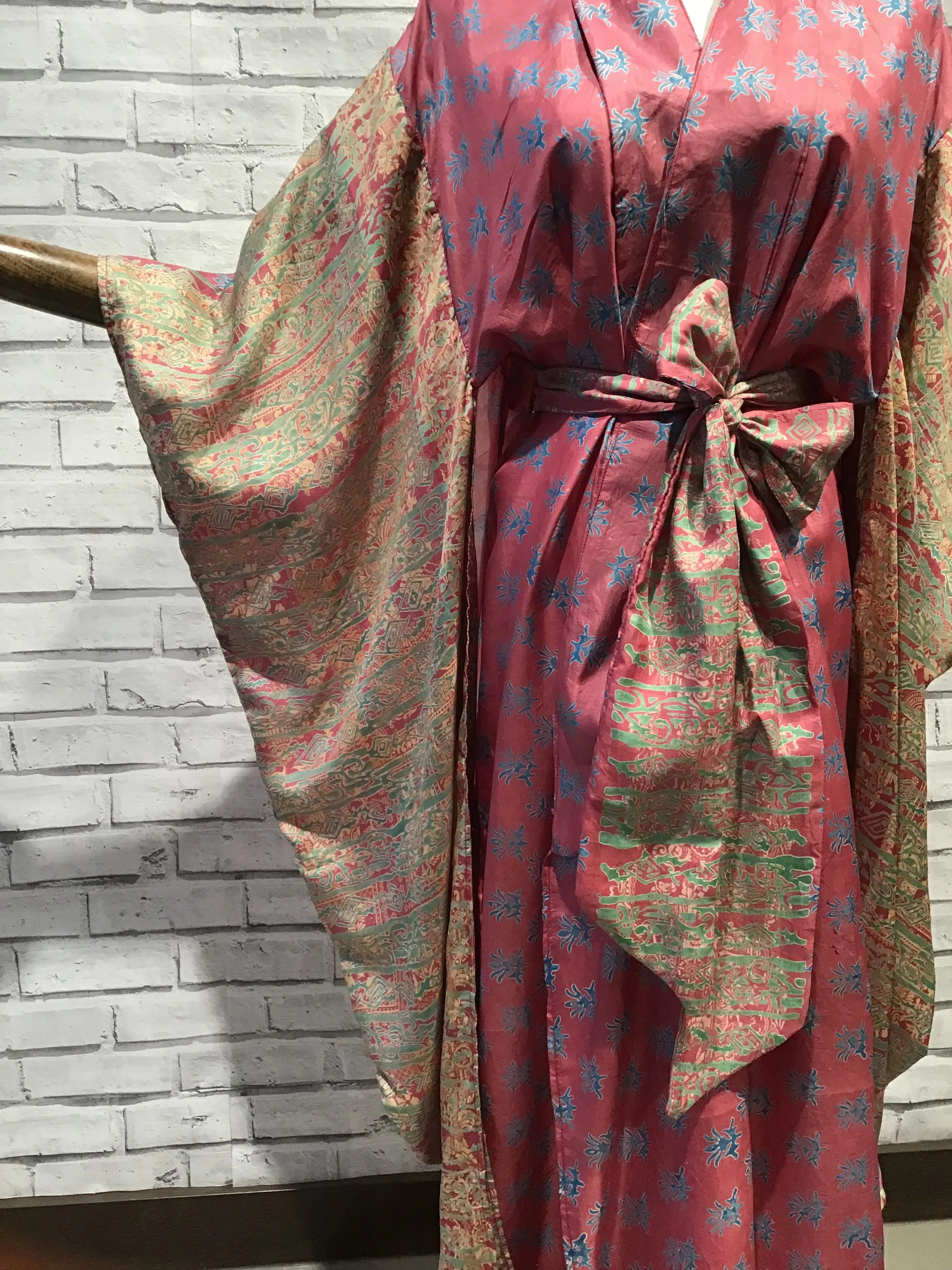 Lazy summer in south of France silk kimono