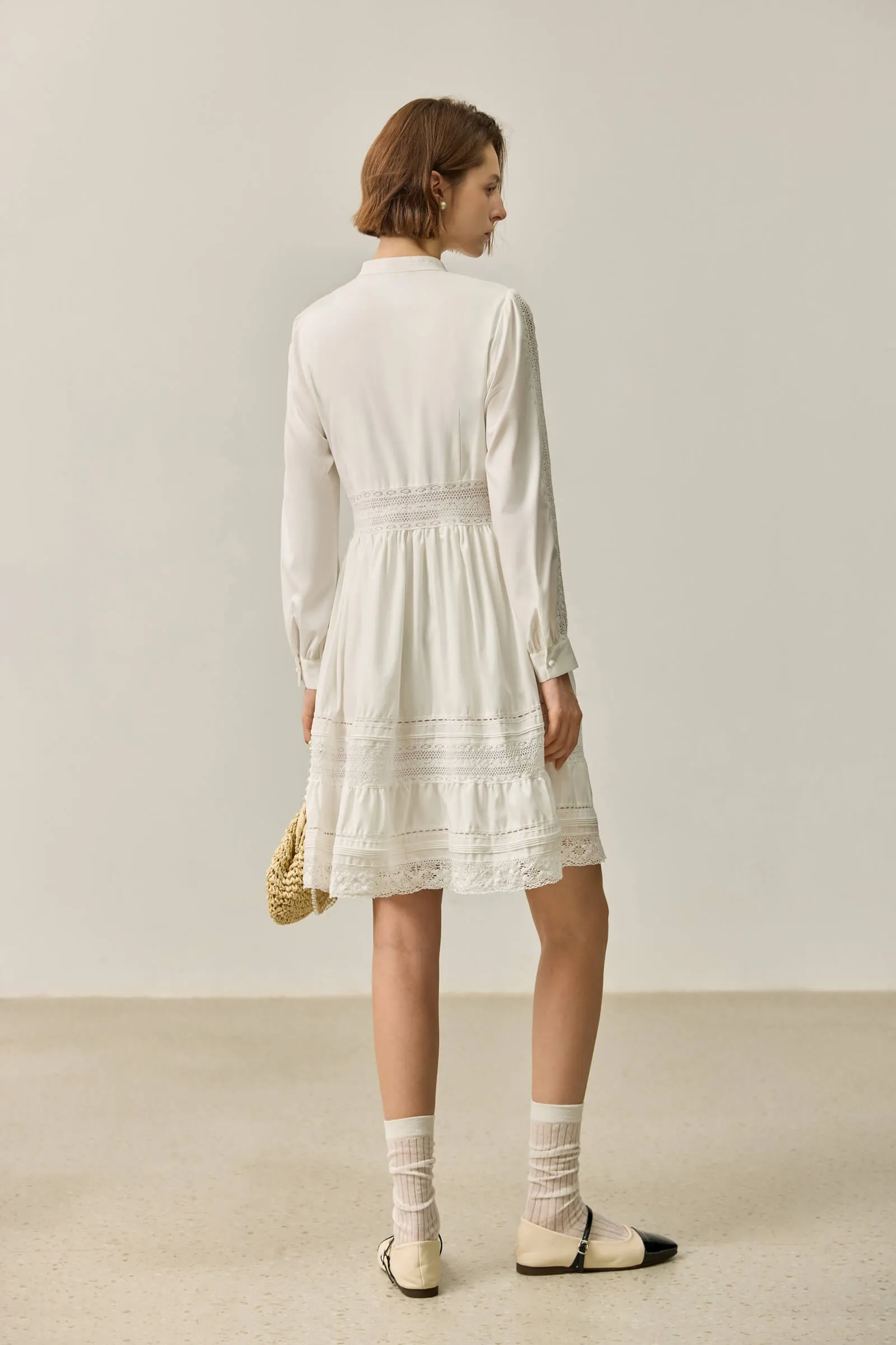 LILY French Lace Little White Dress