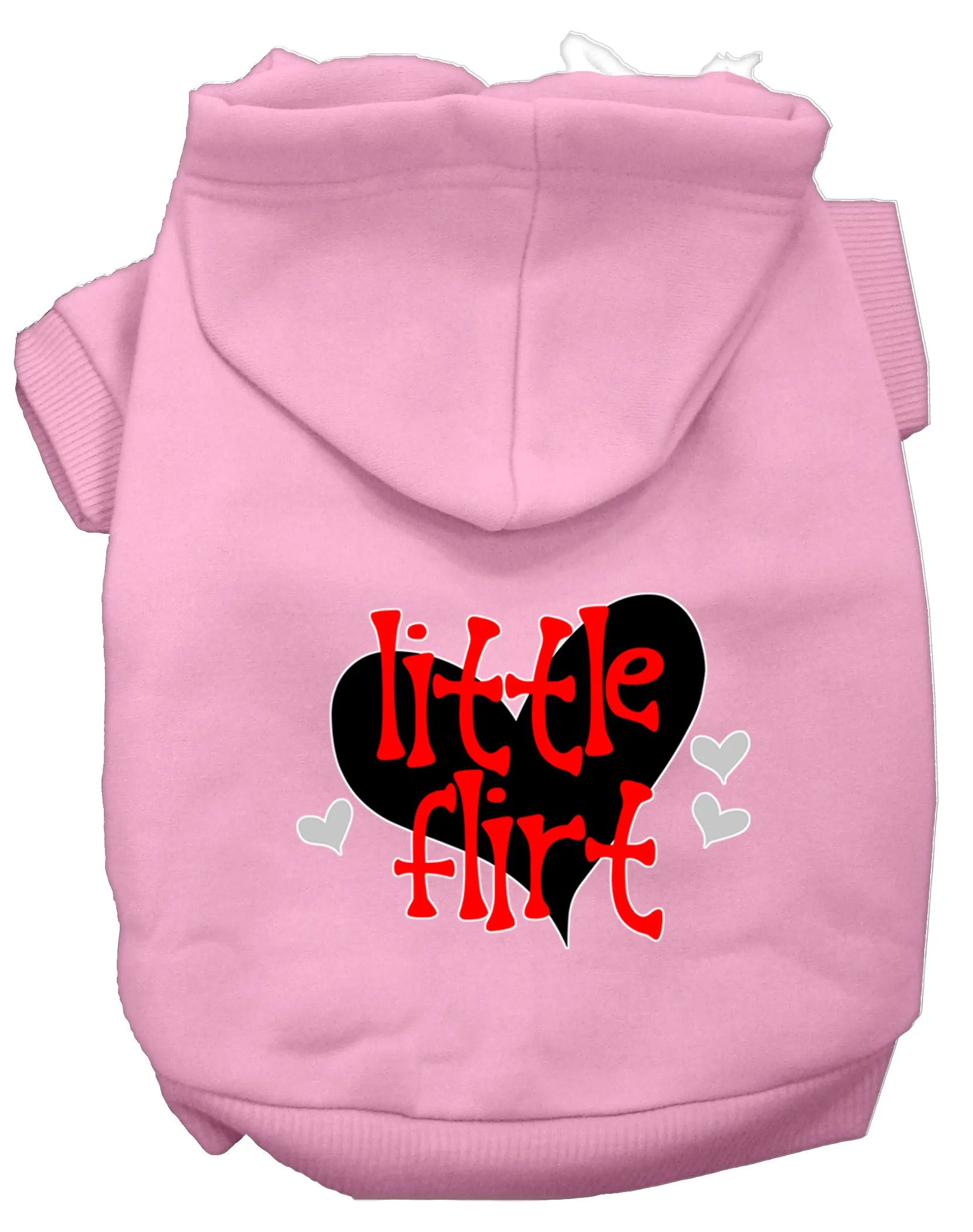 Little Flirt Screen Print Dog Hoodie Light Pink Xxxl