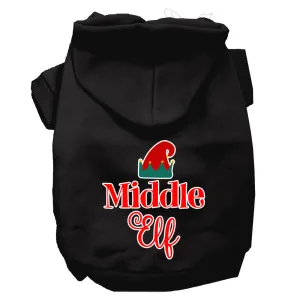 Middle Elf Screen Print Dog Hoodie Black Xxl