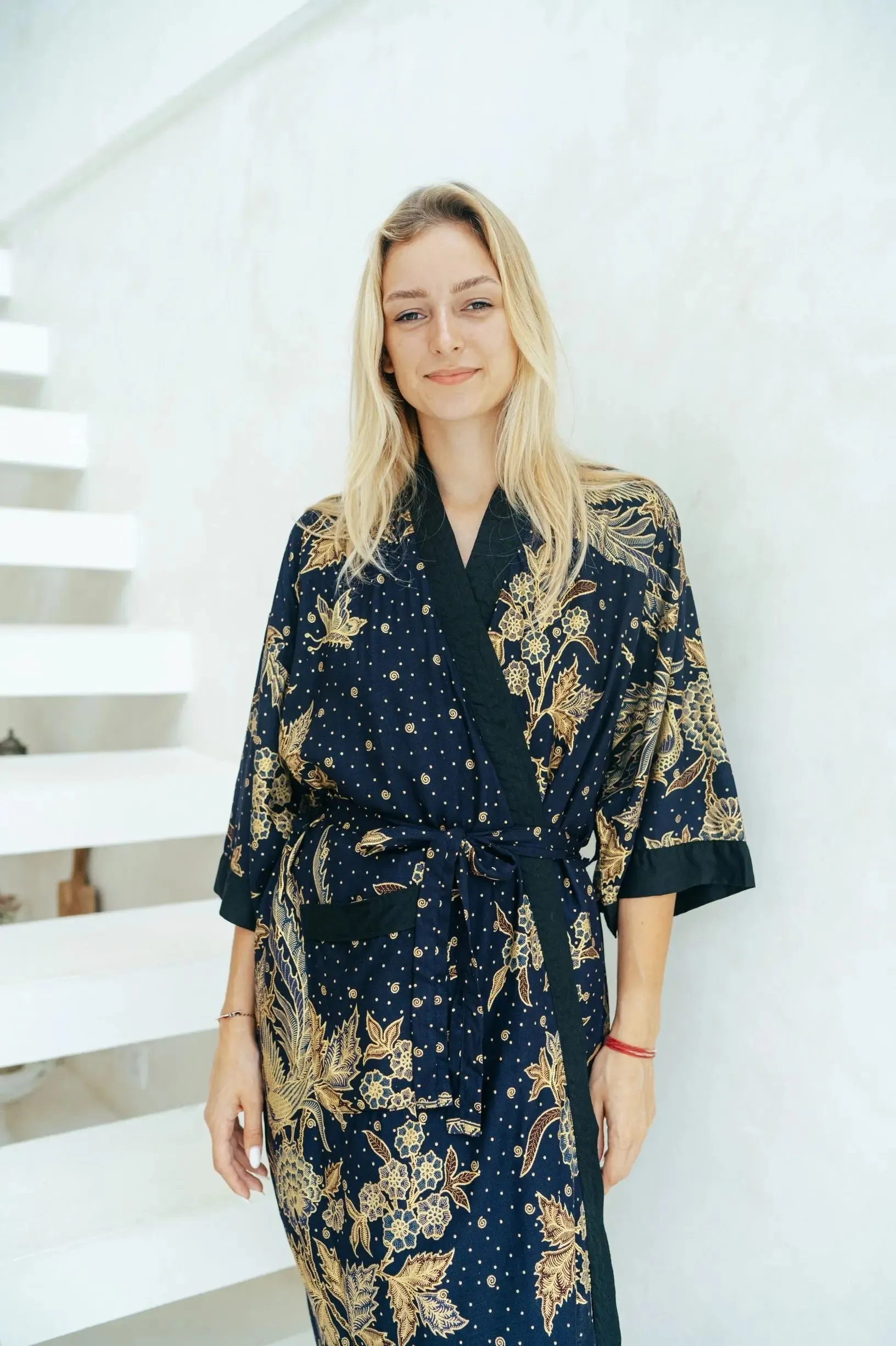 Midnight Purple Unisex Kimono Robe