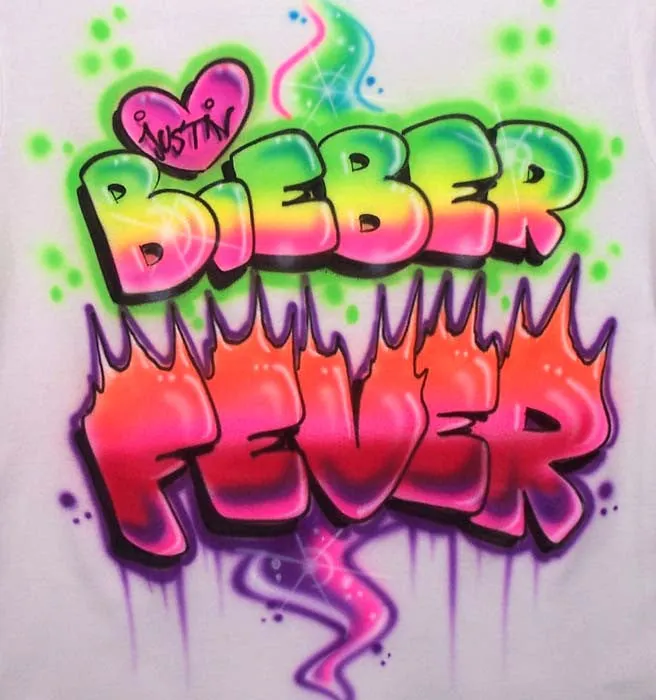 *Musician* Fever Airbrushed Shirt in Neon Colors & Flames