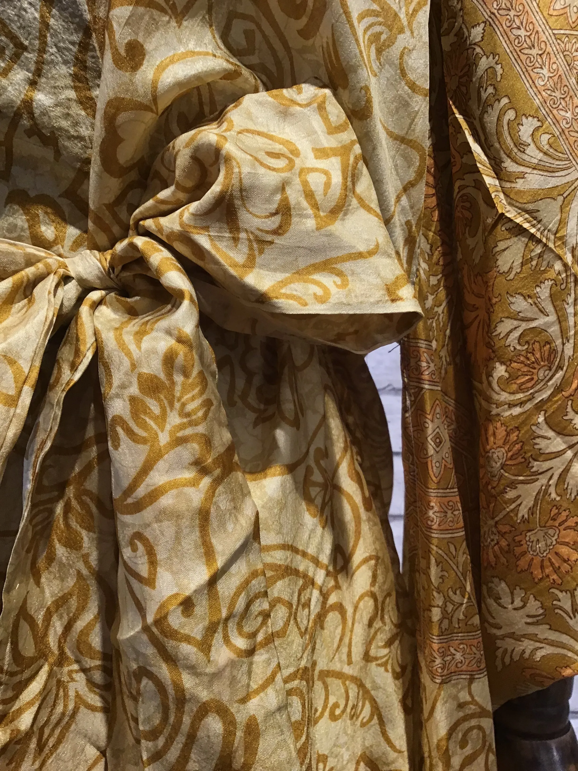 Ornamental Floral Silk Kimono