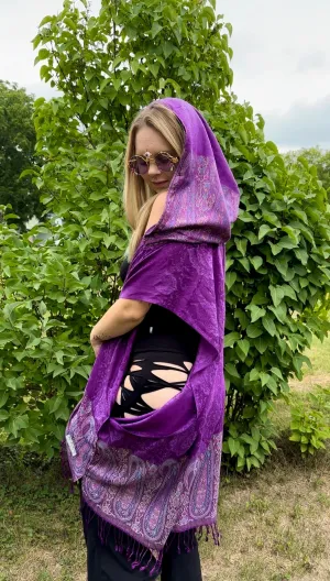 PASH KIMONO - Purple Paisley