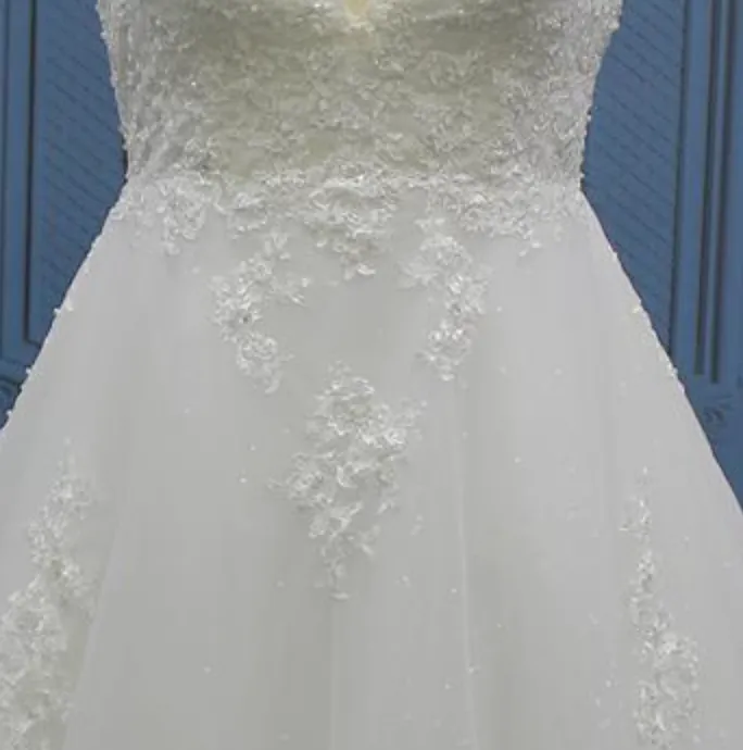 Plus Size Lace Beaded Bridal Gown