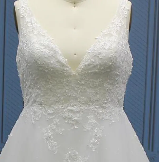 Plus Size Lace Beaded Bridal Gown