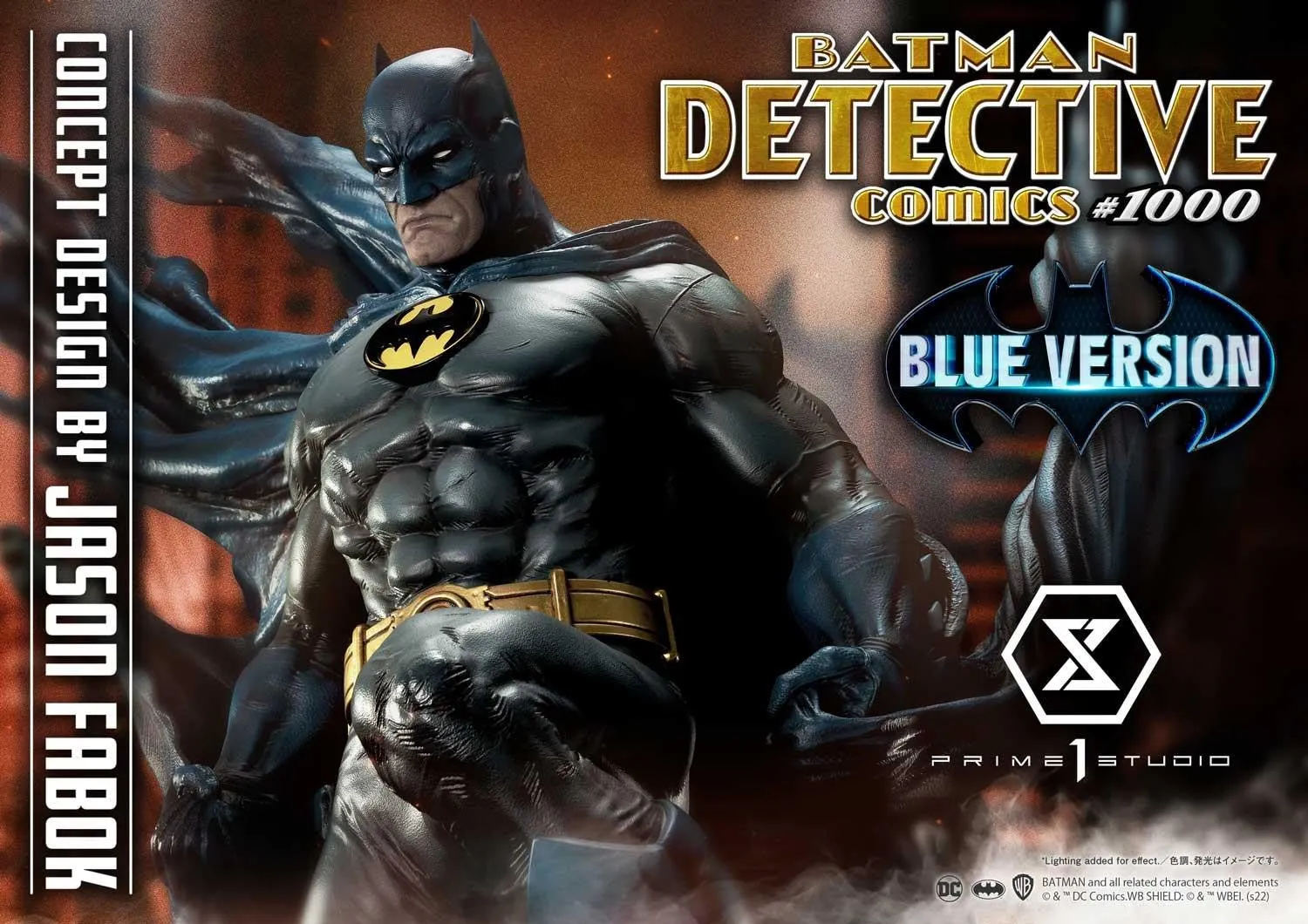 PRE-ORDER: Prime 1 Studio Museum Masterline Batman (Comics) Batman Detective Comics #1000 (Concept Design By Jason Fabok) Blue Version 1/3 Scale Statue