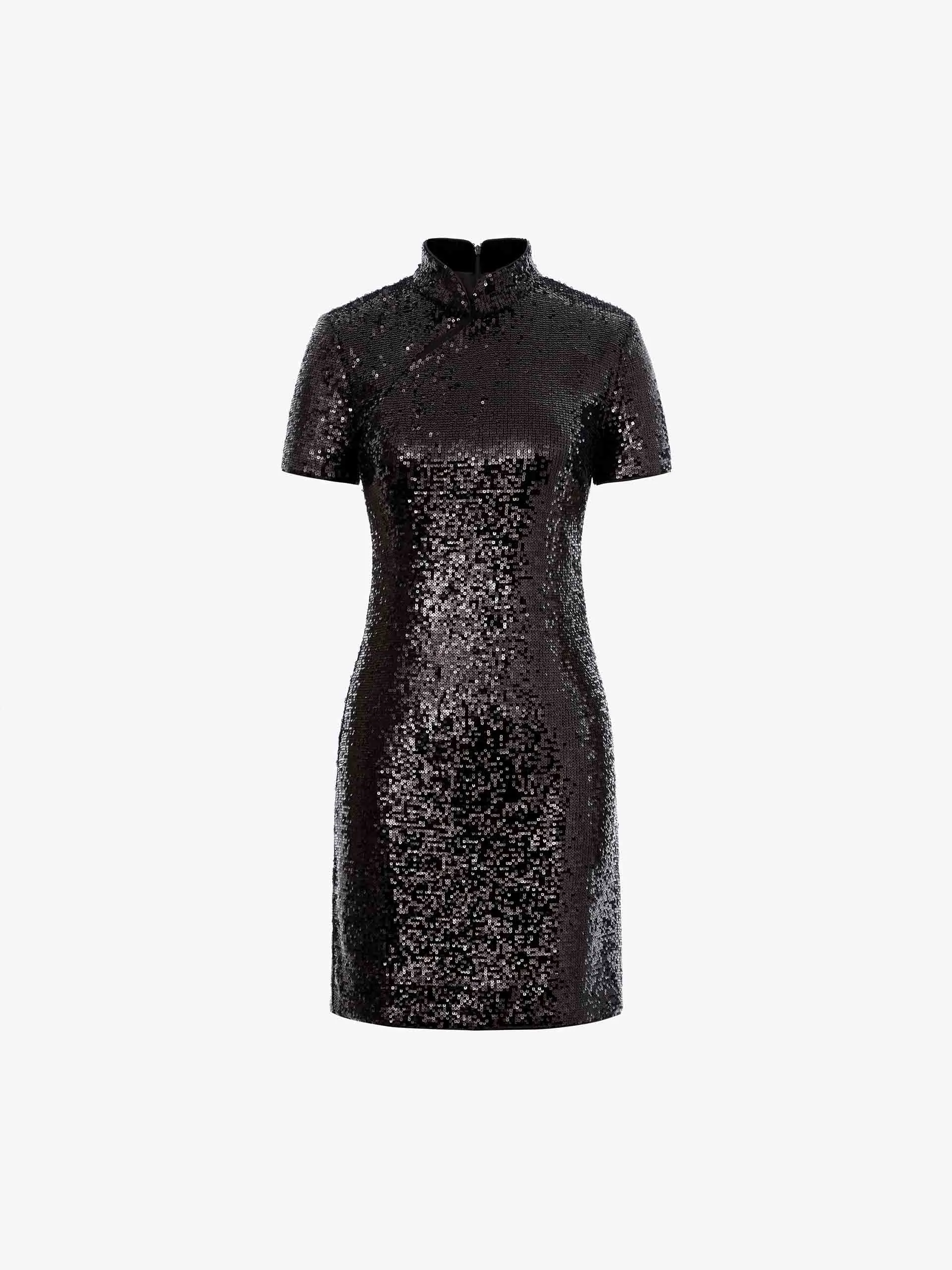 Sequin Detail Mini Dress