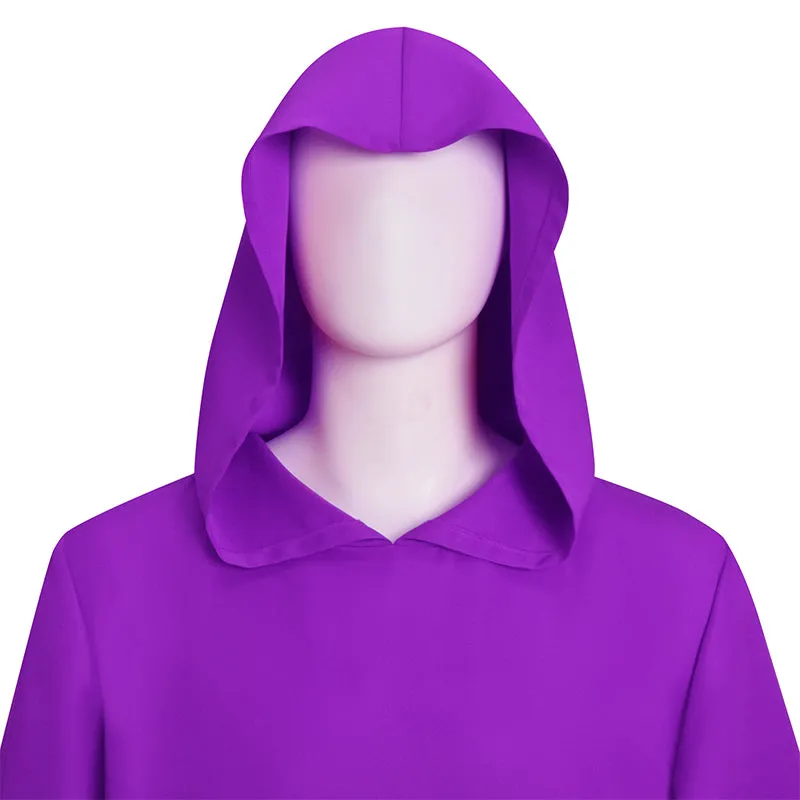 Shadow Wizard Money Gang Costume Robe with Hooded Purple Halloween Cloak BEcostume