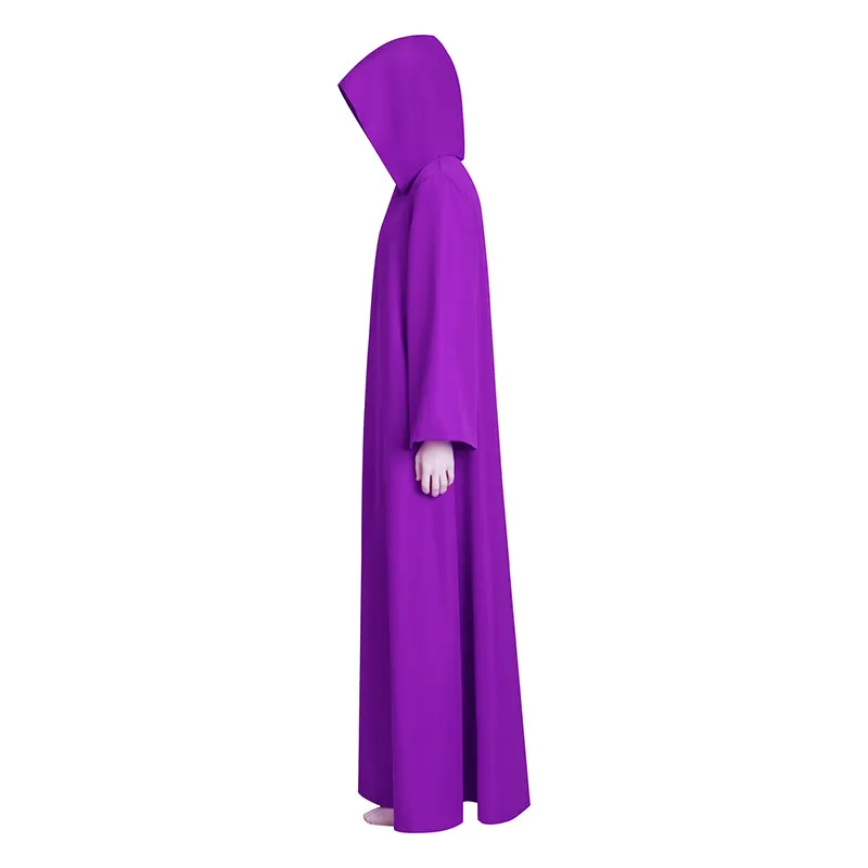 Shadow Wizard Money Gang Costume Robe with Hooded Purple Halloween Cloak BEcostume