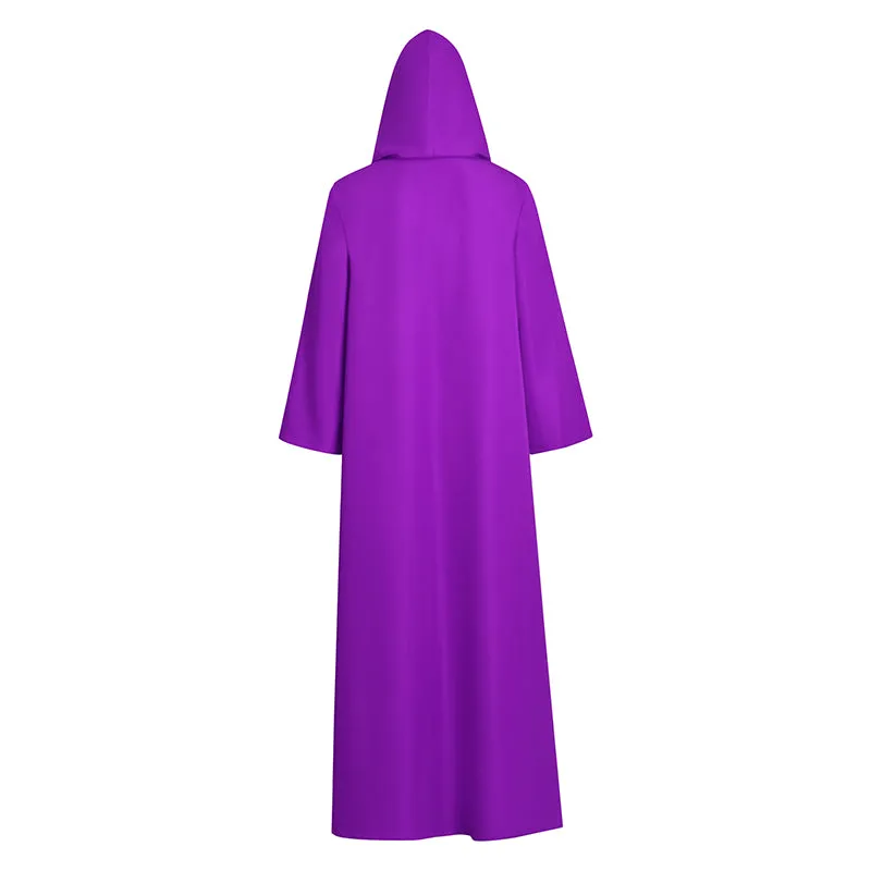 Shadow Wizard Money Gang Costume Robe with Hooded Purple Halloween Cloak BEcostume