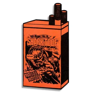 Star Spangled Shark Toof Orange HPM Wood Print by Shark Toof