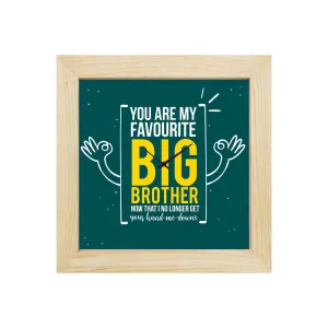 TheYaYaCafe Yaya Cafe� 8x8 Inches Birthday Rakhi Gifts for Brother, Desk Clock Favourite Big Brother Table Clock