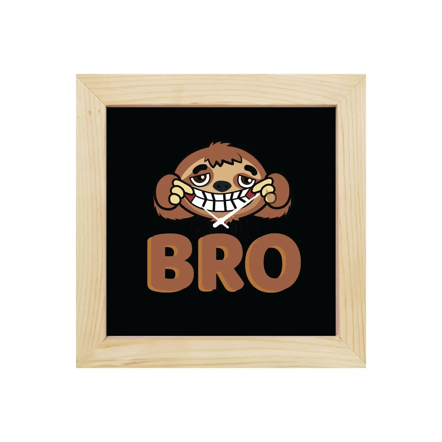 TheYaYaCafe Yaya Cafe� 8x8 Inches Birthday Rakhi Gifts for Brother, Desk Clock Monkey Bro Table Clock