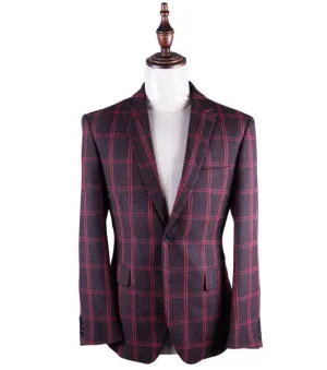 Tr Premium Slim Fit Plaid Stretch Blazer 873