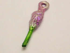 Vervain Flower Painted Purple And Green Genuine American Pewter Charm