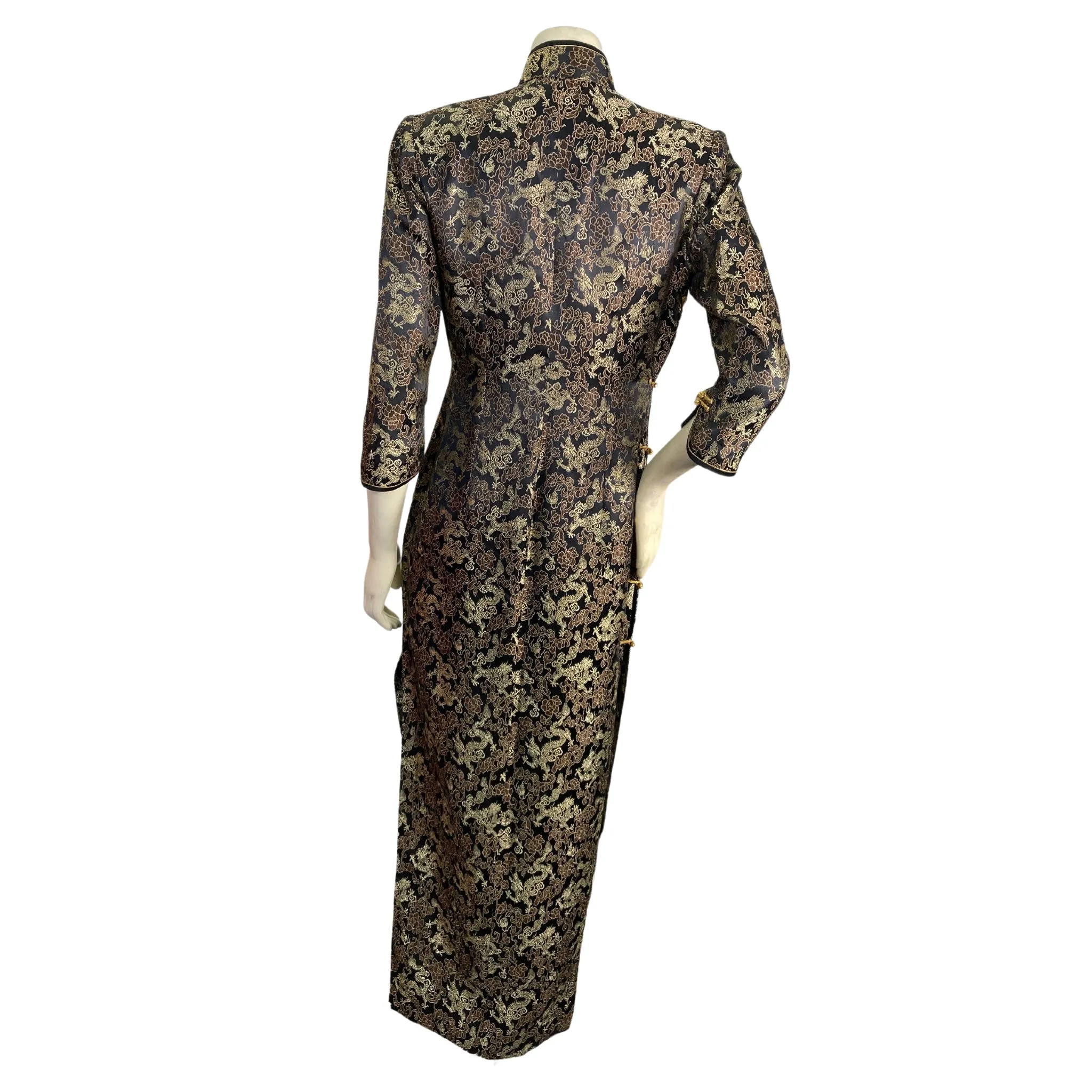 Vintage Gold Dragon Cheongsam