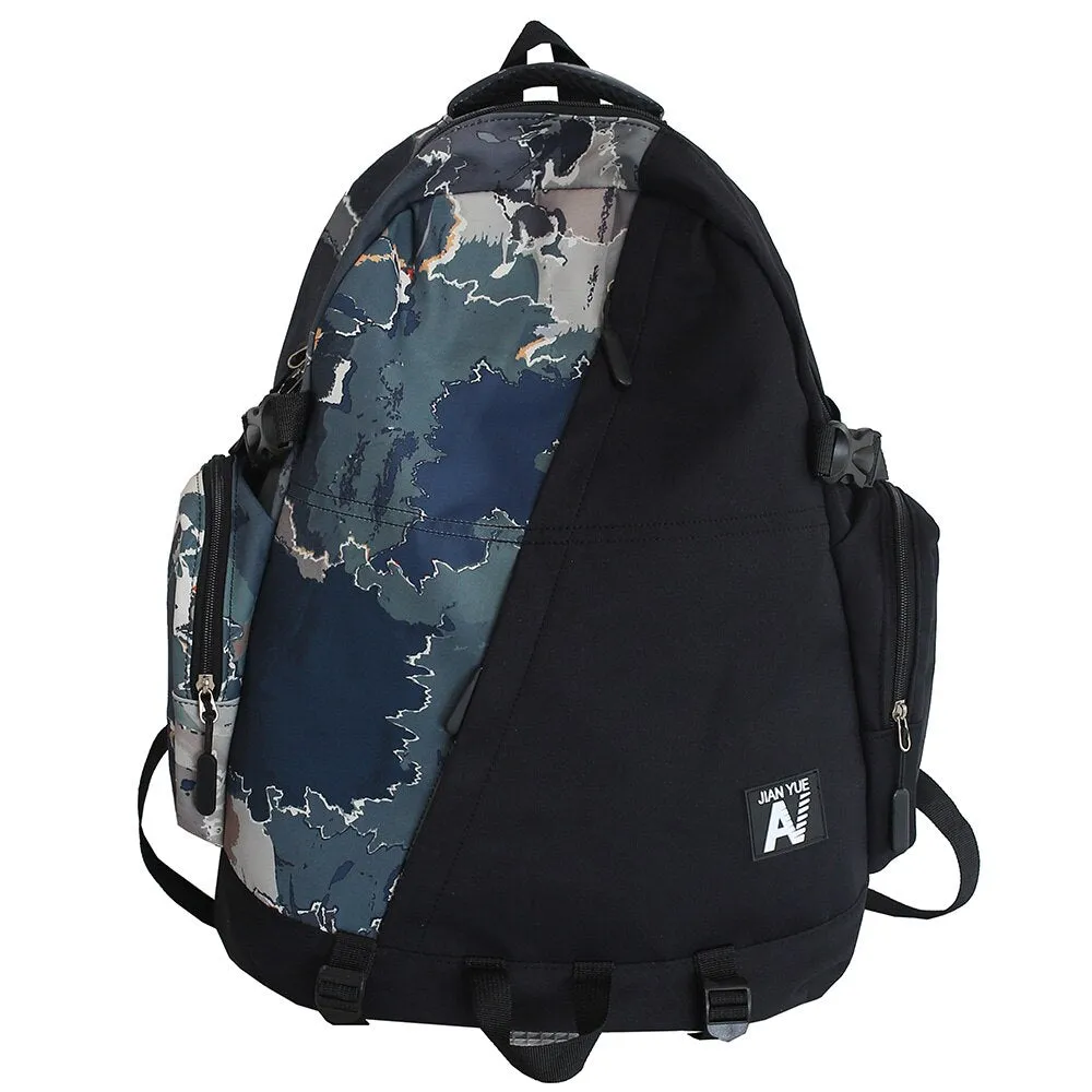 Wenkouban High Capacity Men Graffiti Backpack Camouflage Laptop Book Boy School Bag Female Fashion Women Cool Student Backpack Male Travel