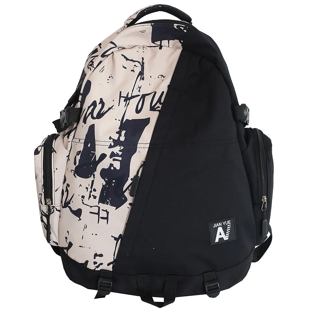 Wenkouban High Capacity Men Graffiti Backpack Camouflage Laptop Book Boy School Bag Female Fashion Women Cool Student Backpack Male Travel